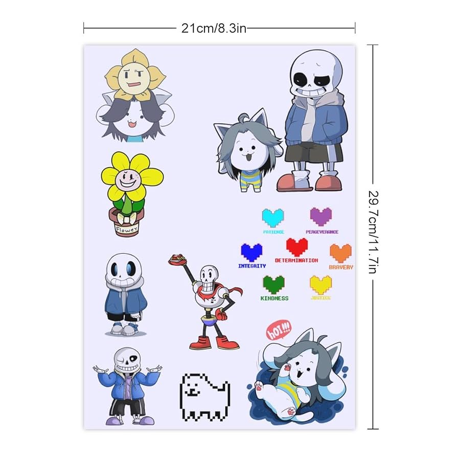 104 Undertale アンダーテール　ステッカー　シール Amazon.co.jp: シール アンダーテール ハート アンダーテール